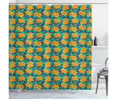 Romantic Summery Flowers Shower Curtain