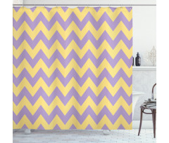 Zigzag Style Stripe Pattern Shower Curtain