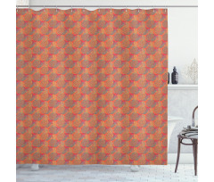 Colorful Spirals Backdrop Shower Curtain