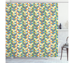 Stripes and Dots Pattern Shower Curtain