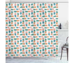 Tropical Fruit Pattern Shower Curtain