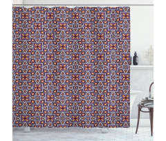 Retro Mesh Composition Shower Curtain