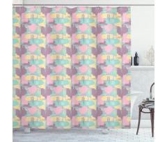 Funky Conceptual Pattern Shower Curtain