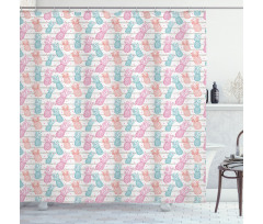 Colorful Pineapple Sketch Shower Curtain
