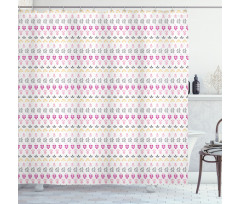 Abstract Sketched Leaves Shower Curtain