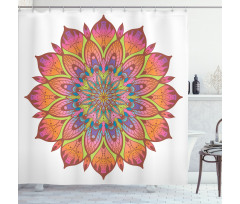 Flourishing Flowers Pattern Shower Curtain