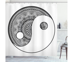 Traditional Ying Yang Sign Shower Curtain