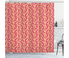 Pastel Tone Feathers Shower Curtain