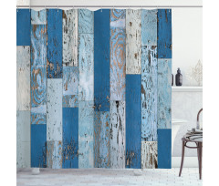 Old Rough Planks Cabin Shower Curtain