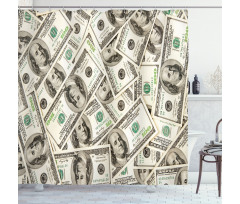 Ben Franklin Portrait Wealth Shower Curtain