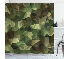 Angular Polygon Design Shower Curtain