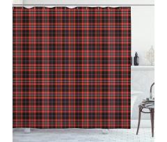 Plaid Composition Abstract Shower Curtain