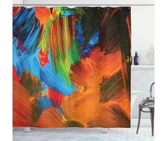 Watercolor Brush Strokes Shower Curtain