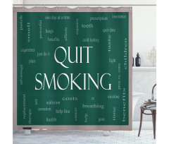 Smoking Message Blackboard Shower Curtain