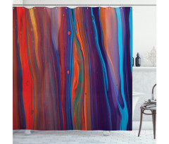 Close up of Oil Painting Shower Curtain
