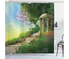 Gazebo at the Top of a Hill Shower Curtain
