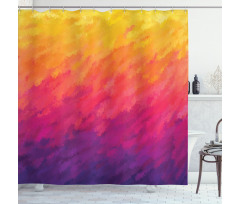 Watercolor Style Ombre Shower Curtain