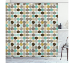 Abstract Dots Pattern Shower Curtain