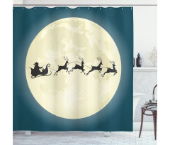 Santa Claus Silhouette Shower Curtain