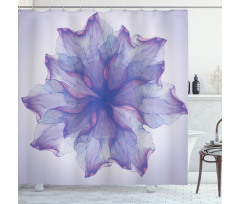 Blossoming Petals Pattern Shower Curtain