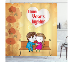 9 Years Together Shower Curtain