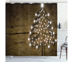 Bokeh Ornaments on Tree Shower Curtain