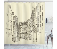 Buildings of France Europe Shower Curtain