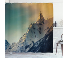 Winter Landscape Panorama Shower Curtain