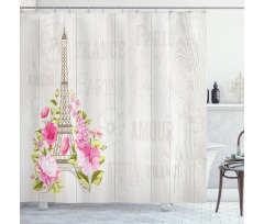 Spring Blossoming Flowers Shower Curtain