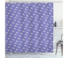 Cartoon Canine Animals Shower Curtain