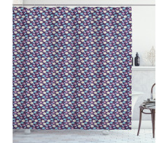 Summer Season Daisy Pattern Shower Curtain