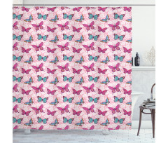 Romantic Flowers Pale Pink Shower Curtain