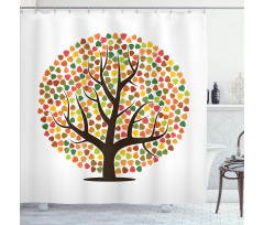 Autumn Season Foilage Design Shower Curtain