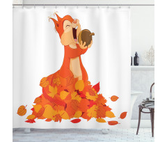 Animal Eating a Nut Shower Curtain