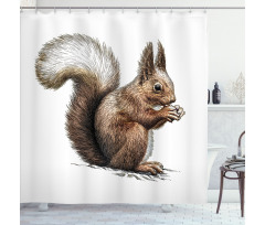 Sketch Artwork Wildlife Shower Curtain