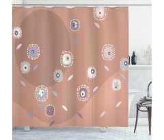 Funky Dandelion Flowers Shower Curtain