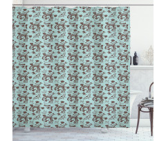 Bouquet of Blooming Roses Shower Curtain