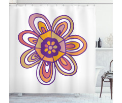 7 Petal Lonely Flower Shower Curtain