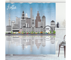 Digital Art Water Reflection Shower Curtain