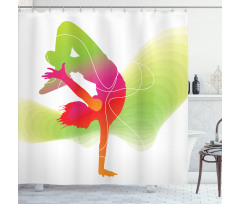 Colorful Sporty Theme Shower Curtain