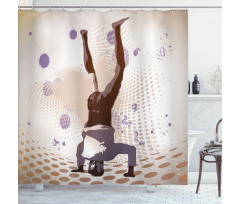 Pop Art Vintage Retro Style Shower Curtain