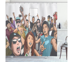 Festival Crowd at the Concert Shower Curtain