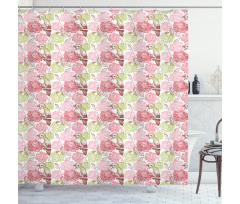 Rose Bouquetnd SakurTree Shower Curtain