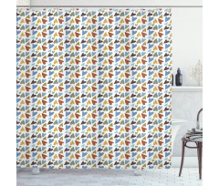 Patchwork Style Mosaic Shower Curtain
