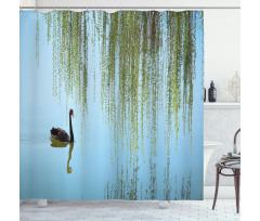 Black Swan on the Lake Shower Curtain