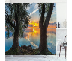 Sunrise over the Lake Shower Curtain