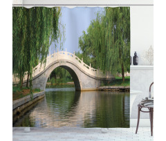 Scenery Calming Image Shower Curtain