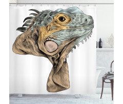 Animal Portrait Flappy Neck Shower Curtain