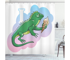 Animal in Nursery Cartoon Shower Curtain