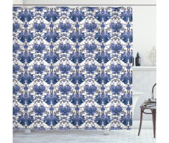 Symmetrical Oriental Nature Shower Curtain